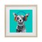 Stupell Industries Jammin' Pup on Blue Framed Print Under Glass, design by Lorenzo Collective